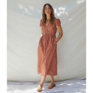 Christy Dawn The Dawn Dress | Mauve Daisy Field (Block Printed & Pockets)